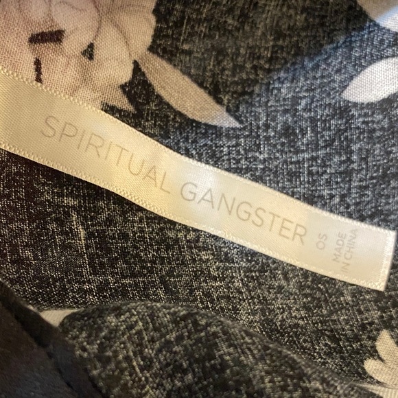 Spiritual Gangster Black and White Floral Swimsuit Coverup - Picture 2 of 5